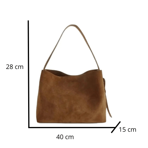 Brown Suede Handbags | Dalida Khaki