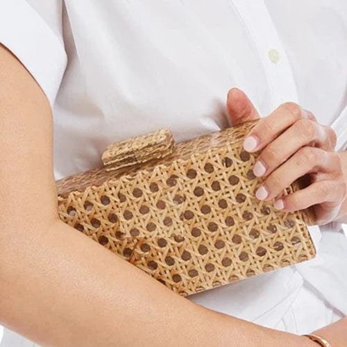 Rattan Clutch Bag