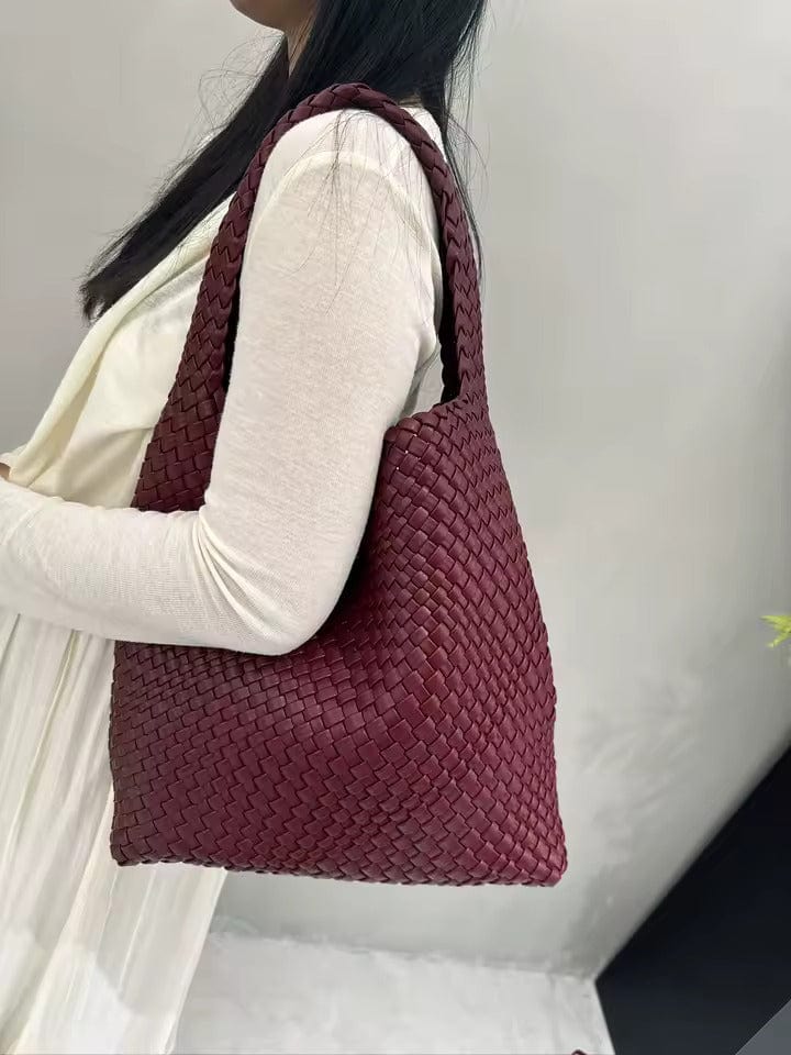 Woven Leather Tote Bag | Alana