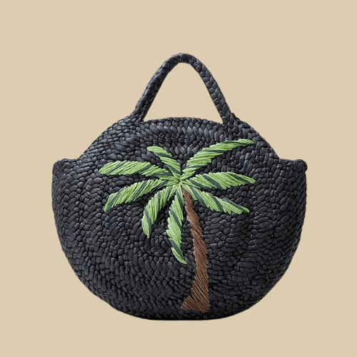 Black Straw Bag | Holly Black