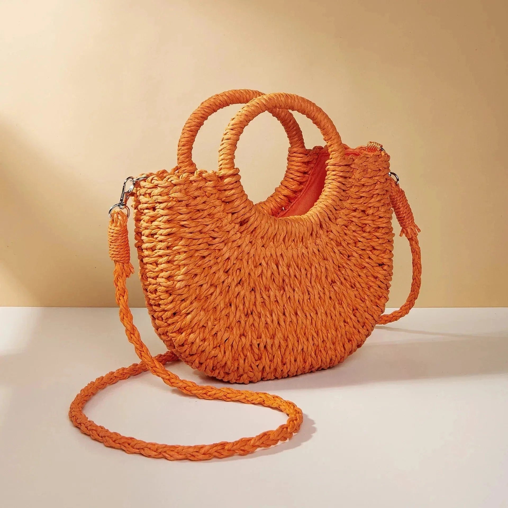 Colorful Straw Bags | Viviane Orange