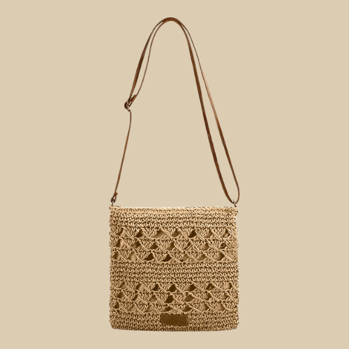 Crochet Crossbody Bag | Boho Khaki