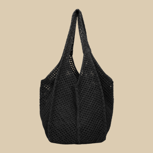 Crochet Grocery Bag Black