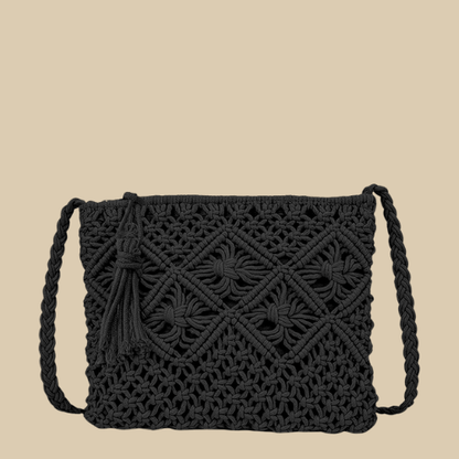 Crochet Shoulder Bag black