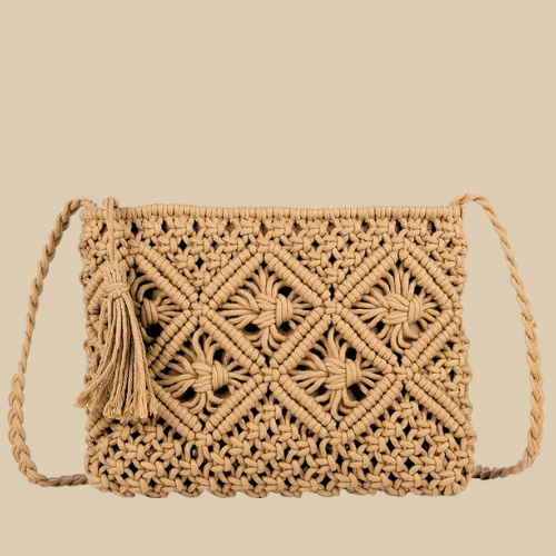 Crochet Shoulder Bag Khaki