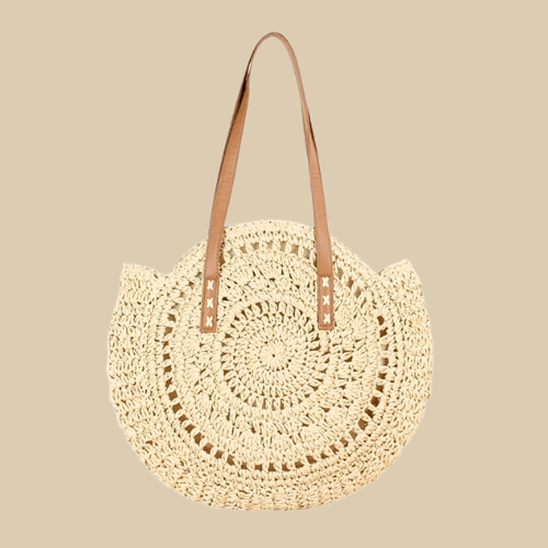 Crochet Straw  Bag | Patricia hollow beige