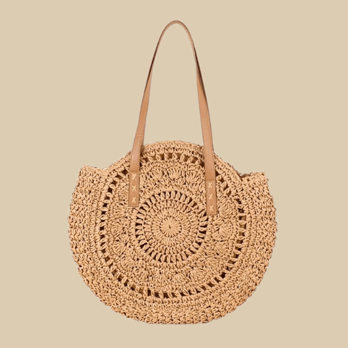 Crochet Straw  Bag | Patricia hollow khaki