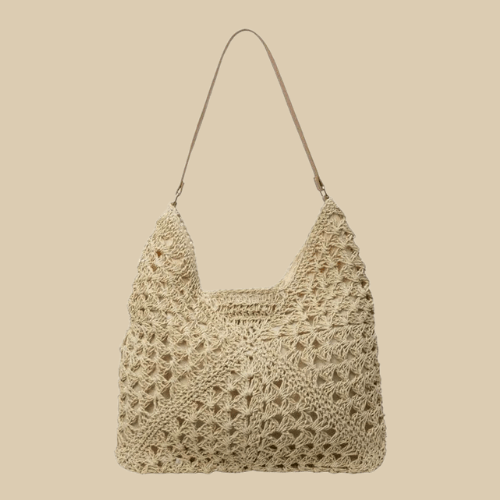 Crochet Tote Bag Beige