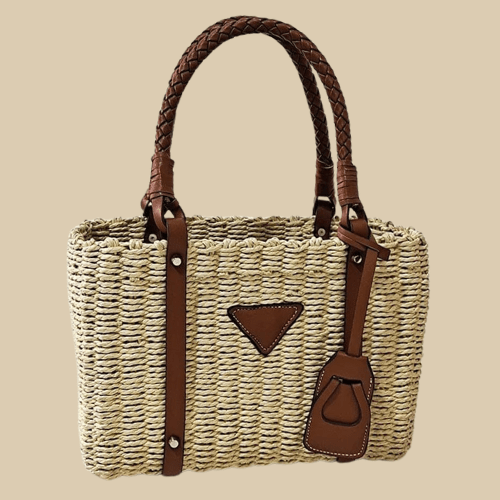 Designer Raffia Bag Beige / No logo