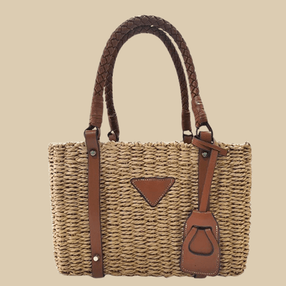 Designer Raffia Bag Khaki / No logo