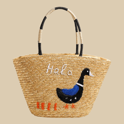 Embroidered Straw Bags