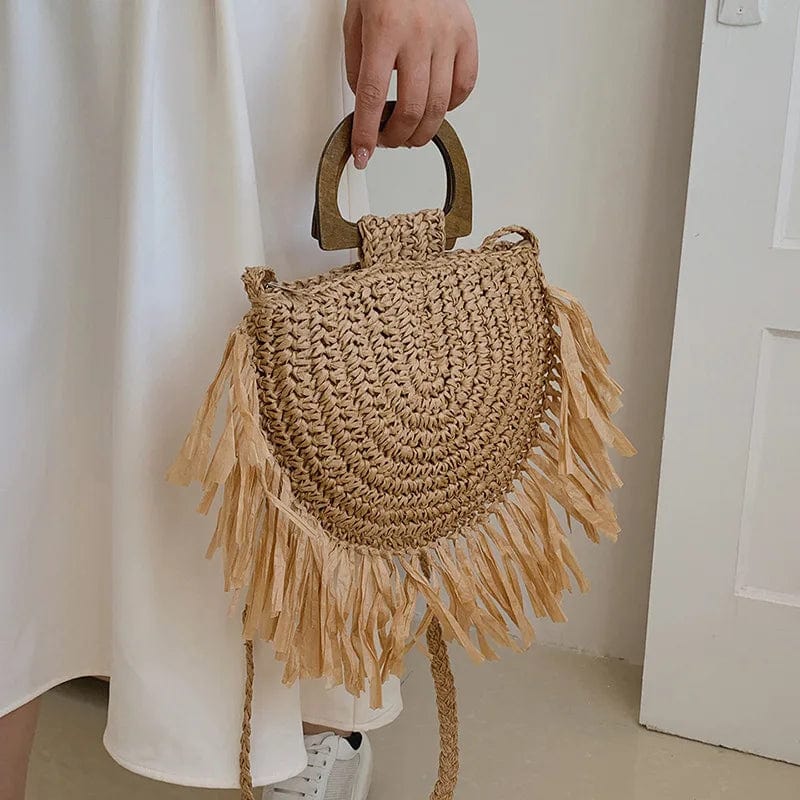 Fringed Straw Bag | Leonie