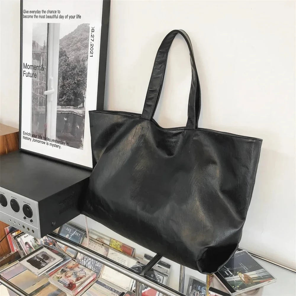 Huge Leather Tote Bag | Biella