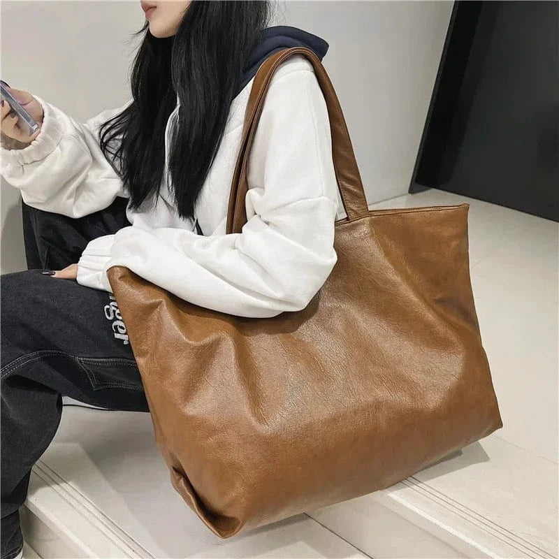 Huge Leather Tote Bag | Biella