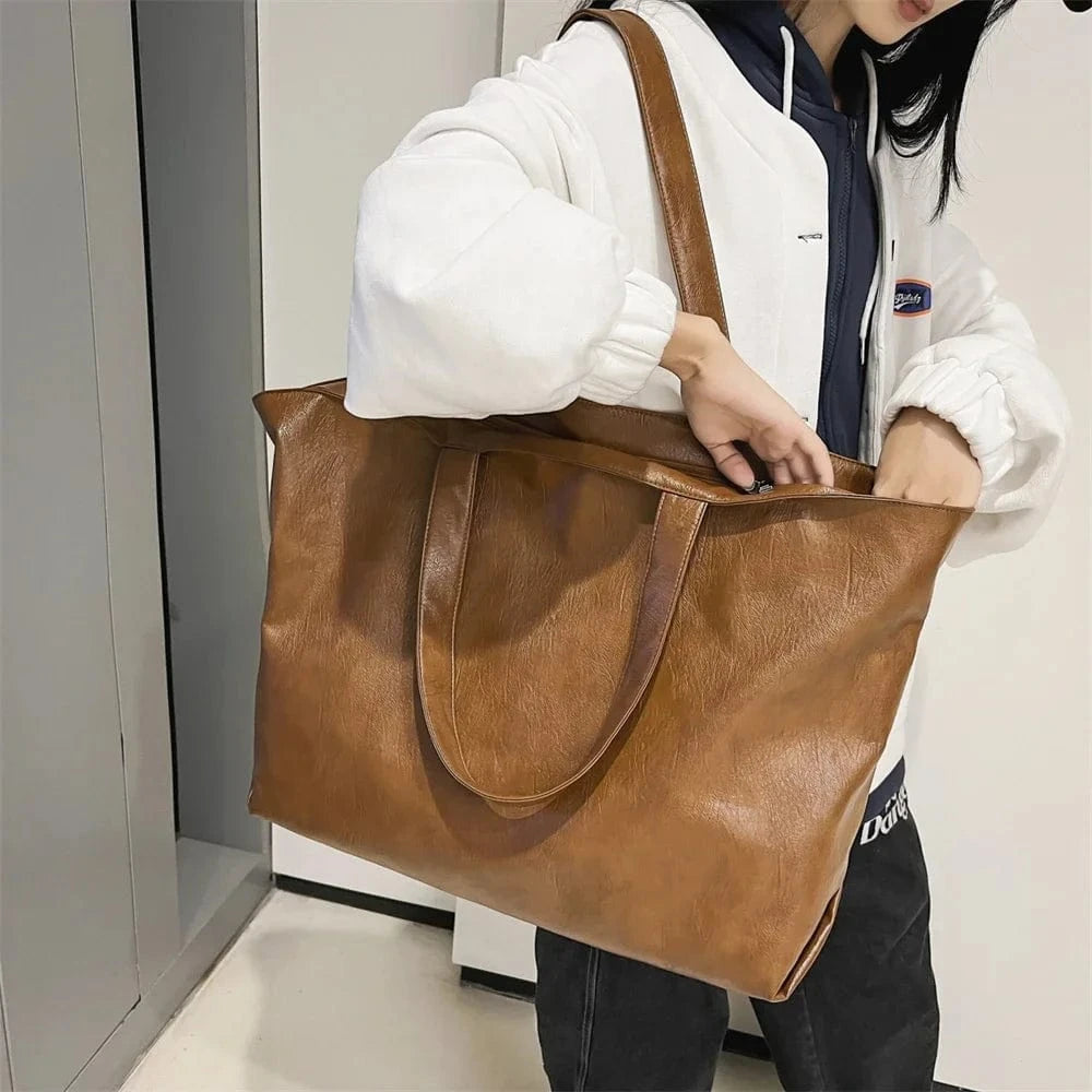 Huge Leather Tote Bag | Biella