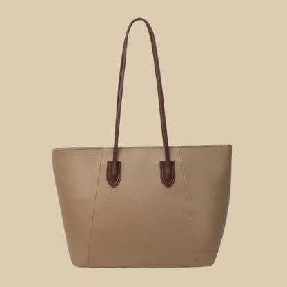 Ladies Leather Tote Bag | Milla Khaki