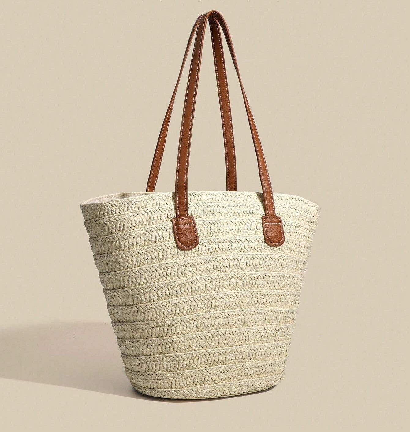 Large Straw Tote Bag | Melinda