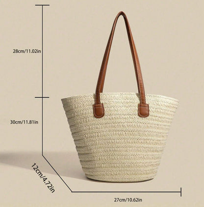 Large Straw Tote Bag | Melinda