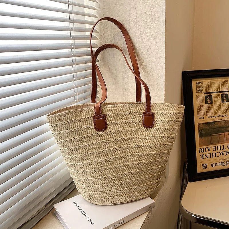 Large Straw Tote Bag | Melinda