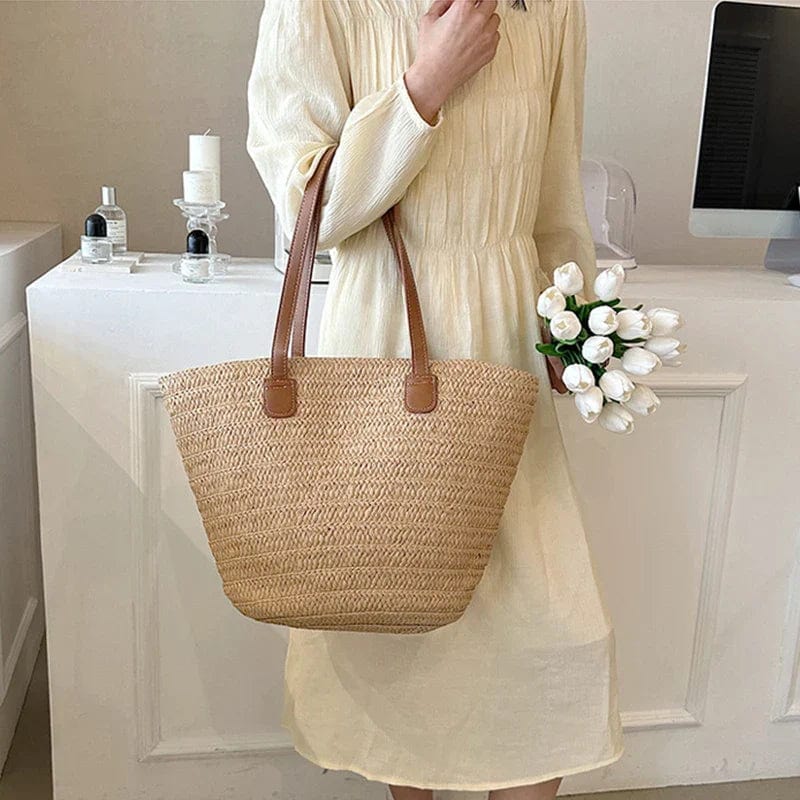 Large Straw Tote Bag | Melinda