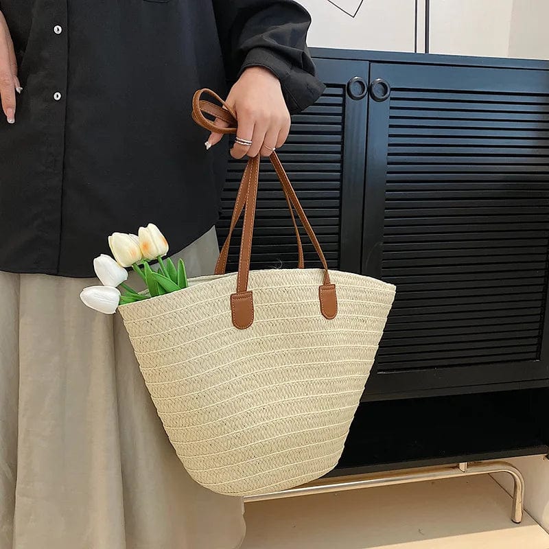 Large Straw Tote Bag | Melinda