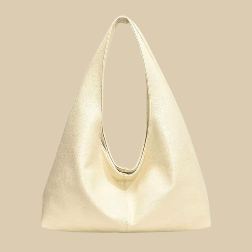 Leather Hobo Handbags | Dakota Beige