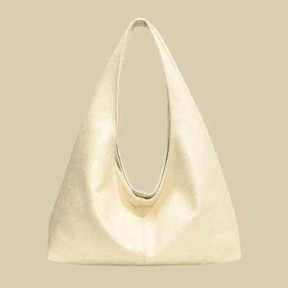Leather Hobo Handbags | Dakota Beige
