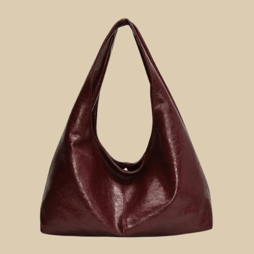 Leather Hobo Handbags | Dakota Burgundy