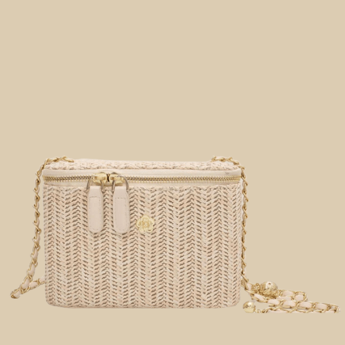 Luxury Straw Bags| Emeline Beige / Big