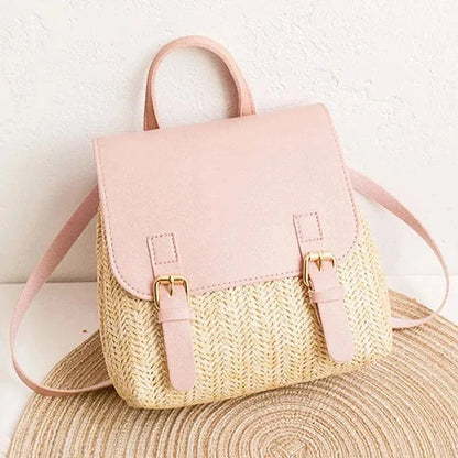 Mini Straw Backpack | Fanny