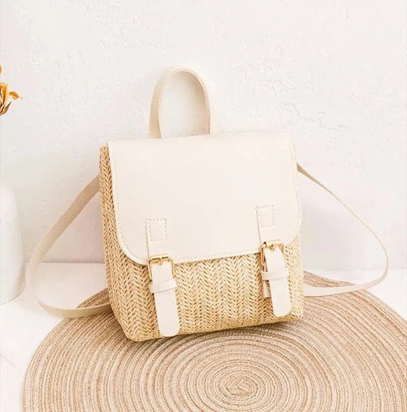 Mini Straw Backpack | Fanny