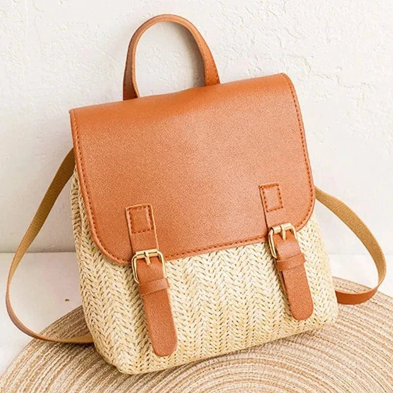 Mini Straw Backpack | Fanny