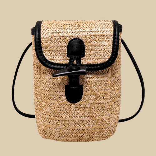 Mini Straw Bag | Jolyne black