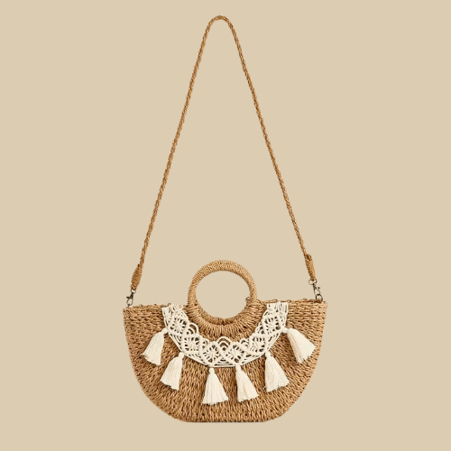 Pom Pom Straw Bag | Bohemian