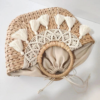 Pom Pom Straw Bag | Bohemian