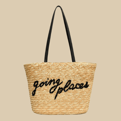 Raffia Beach Bag Khaki