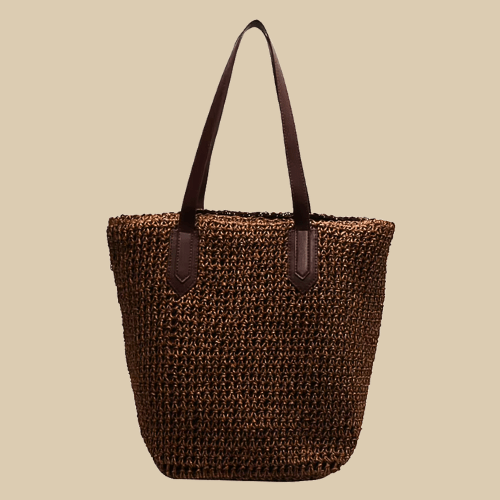 Raffia Tote Bag Coffee