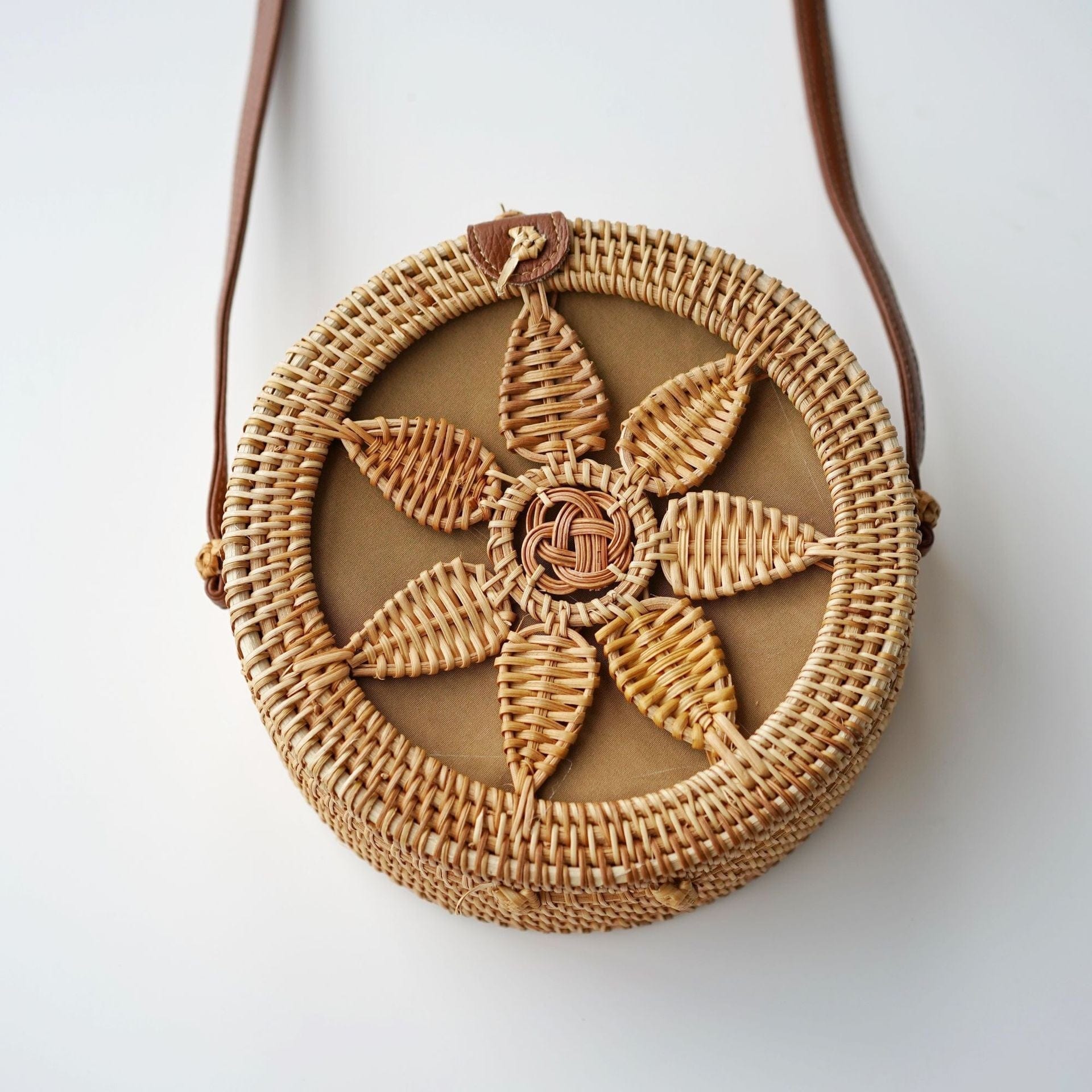 Rattan Bag – Straw and Leather