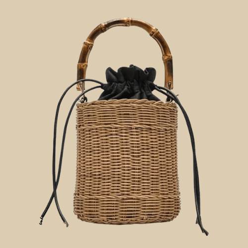 Rattan Bucket Bag brown