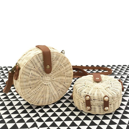Rattan Circle Bag