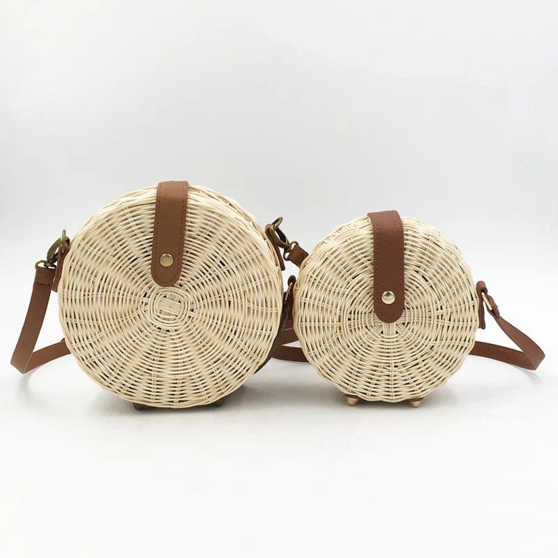 Rattan Circle Bag