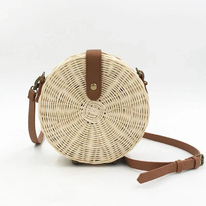 Rattan Circle Bag