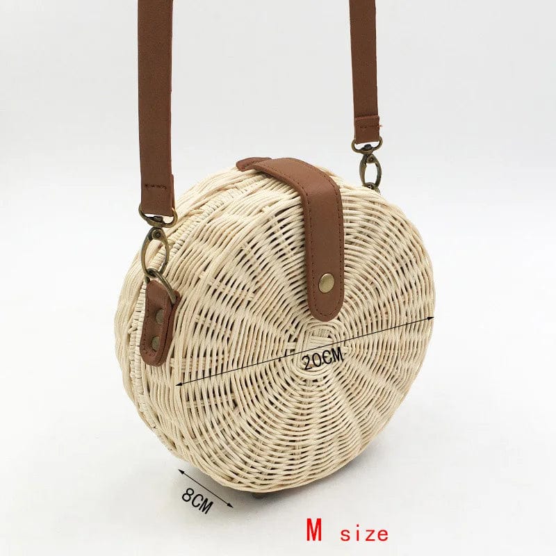 Rattan Circle Bag