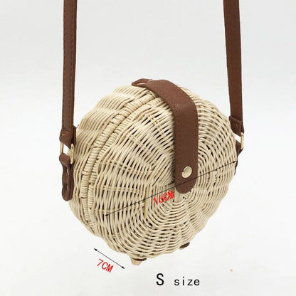 Rattan Circle Bag