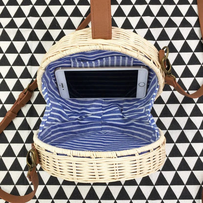 Rattan Circle Bag