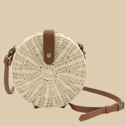 Rattan Circle Bag Large