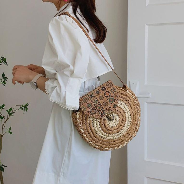 Round Straw Bag | Natania