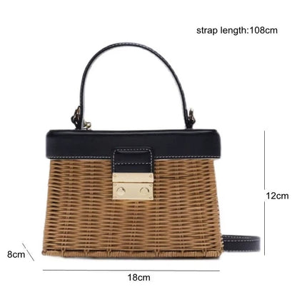 Small Wicker Bag | Sophie black
