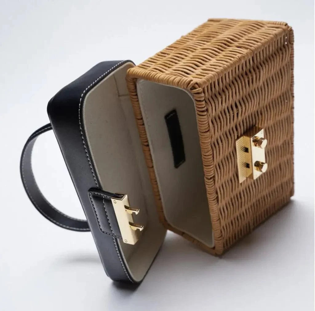 Small Wicker Bag | Sophie black