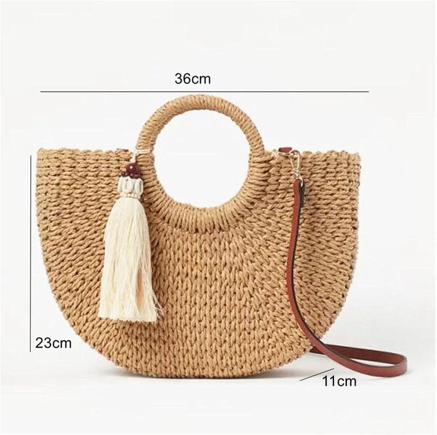 Straw Bag Circle Handle | Daria Brown